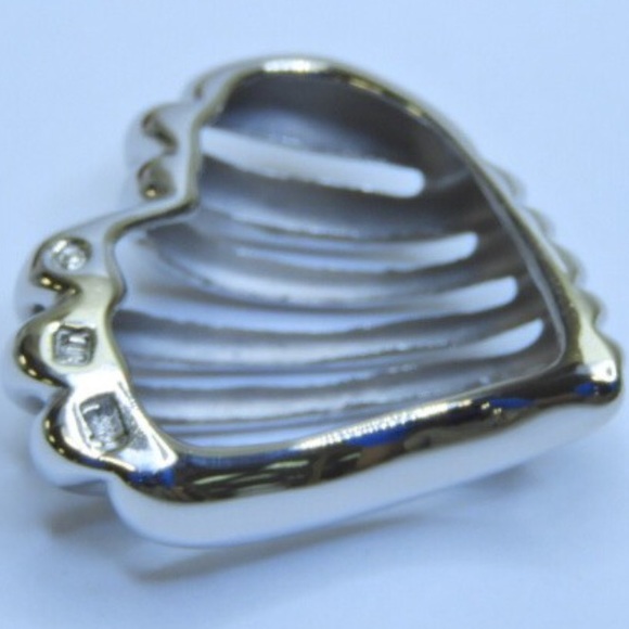 Huge Solid 12K Open Heart Pendant - Picture 5 of 6